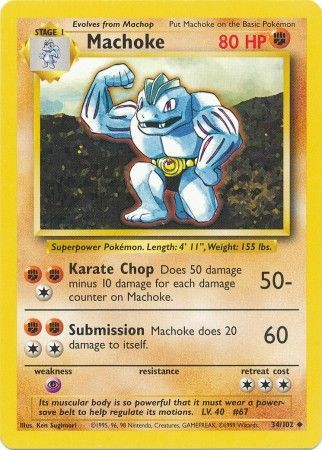 Machoke (34/102) [Base Set Unlimited] | Amazing Games TCG