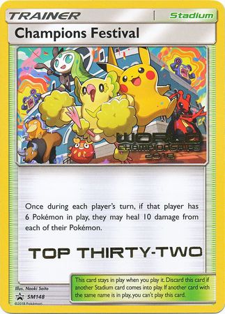 Champions Festival (SM148) (2018 Top Thirty Two) [Sun & Moon: Black Star Promos] | Amazing Games TCG