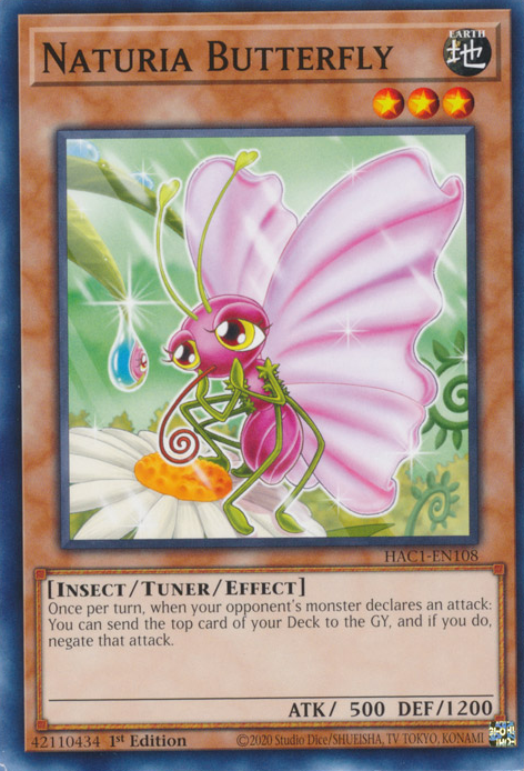 Naturia Butterfly [HAC1-EN108] Common | Amazing Games TCG