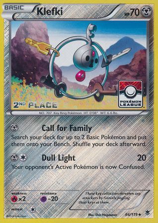 Klefki (66/119) (League Promo 2nd Place) [XY: Phantom Forces] | Amazing Games TCG