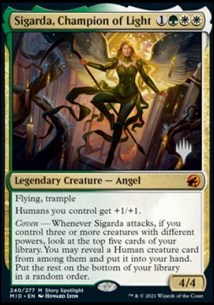 Sigarda, Champion of Light (Promo Pack) [Innistrad: Midnight Hunt Promos] | Amazing Games TCG