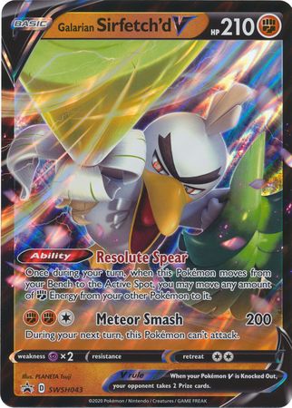 Galarian Sirfetch'd V (SWSH043) (Jumbo Card) [Sword & Shield: Black Star Promos] | Amazing Games TCG