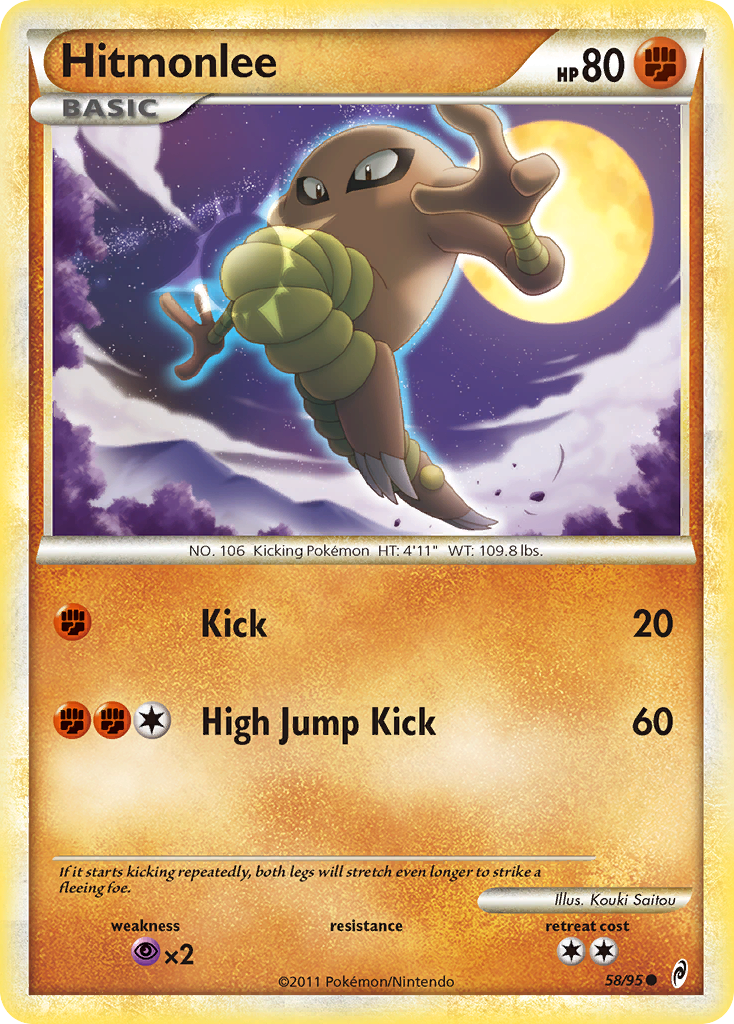 Hitmonlee (58/95) [HeartGold & SoulSilver: Call of Legends] | Amazing Games TCG