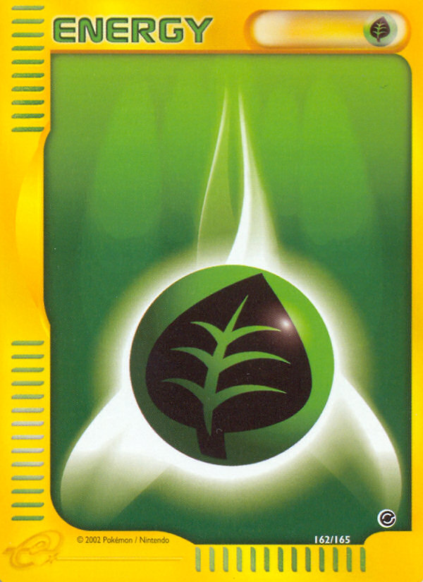 Grass Energy (162/165) [Expedition: Base Set] | Amazing Games TCG