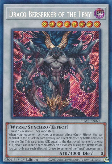 Draco Berserker of the Tenyi [BLMR-EN074] Secret Rare | Amazing Games TCG