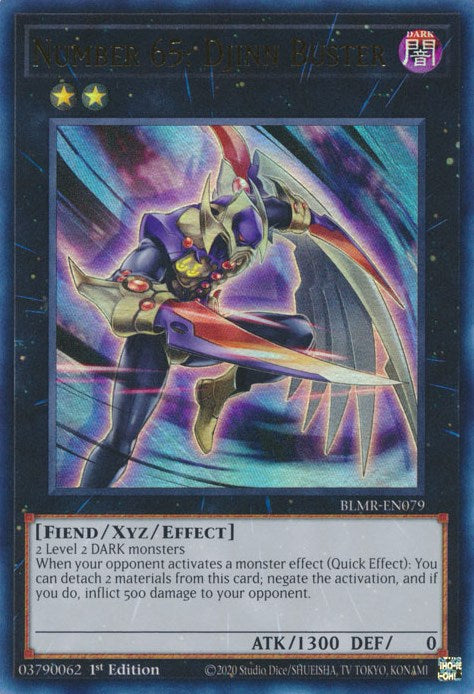 Number 65: Djinn Buster [BLMR-EN079] Ultra Rare | Amazing Games TCG