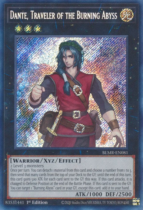 Dante, Traveler of the Burning Abyss [BLMR-EN081] Secret Rare | Amazing Games TCG