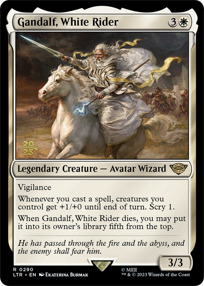 Gandalf, White Rider [The Lord of the Rings: Tales of Middle-Earth Prerelease Promos] | Amazing Games TCG