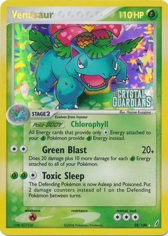 Venusaur (028/100) (Prerelease) [EX: Crystal Guardians] | Amazing Games TCG