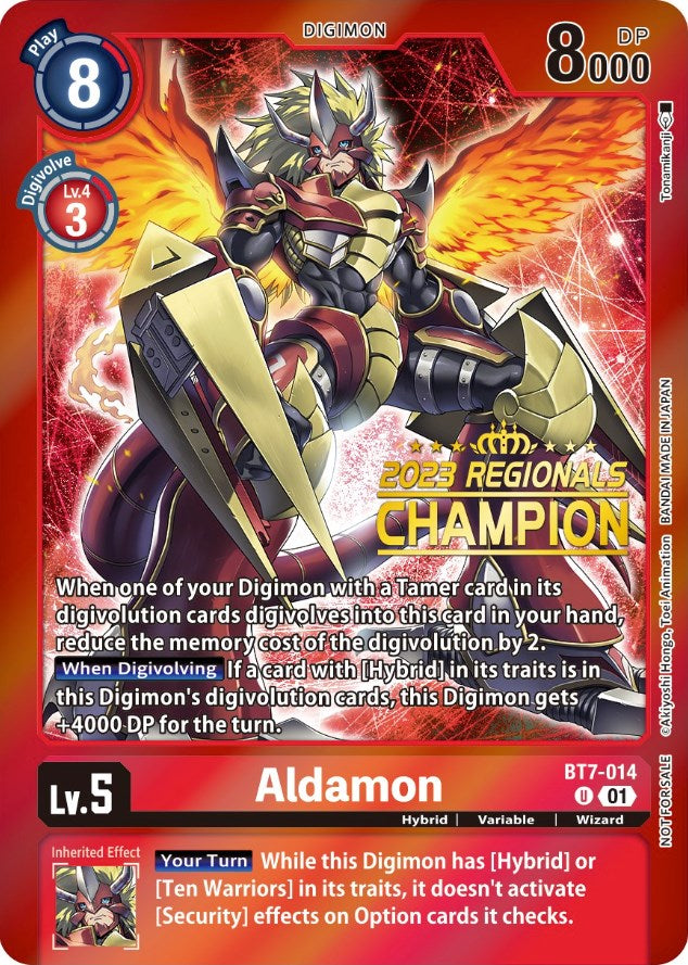 Aldamon [BT7-014] (2023 Regionals Champion) [Next Adventure Promos] | Amazing Games TCG