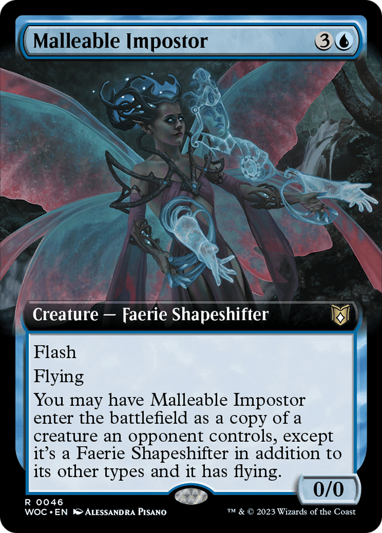 Malleable Impostor (Extended Art) [Wilds of Eldraine Commander] | Amazing Games TCG