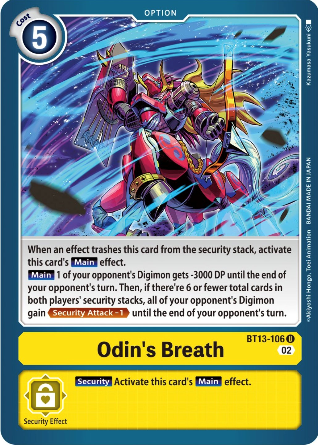 Odin's Breath [BT13-106] [Versus Royal Knights Booster] | Amazing Games TCG