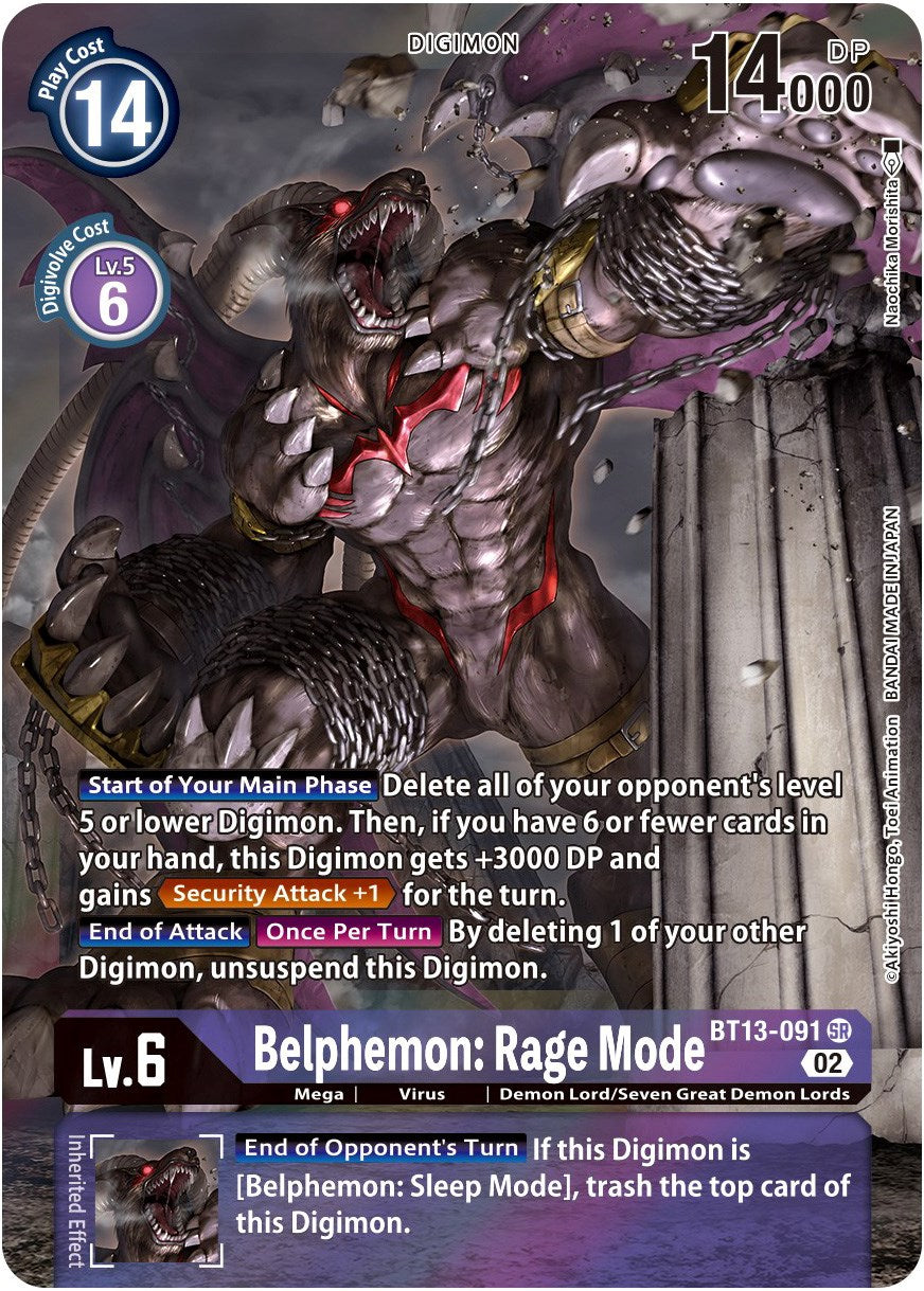 Belphemon: Rage Mode [BT13-091] (Alternate Art) [Versus Royal Knights Booster] | Amazing Games TCG
