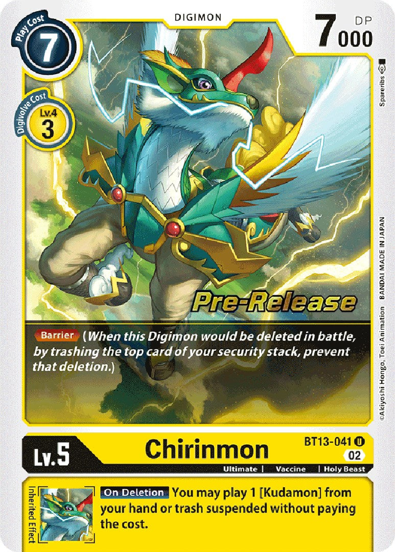 Chirinmon [BT13-041] [Versus Royal Knight Booster Pre-Release Cards] | Amazing Games TCG