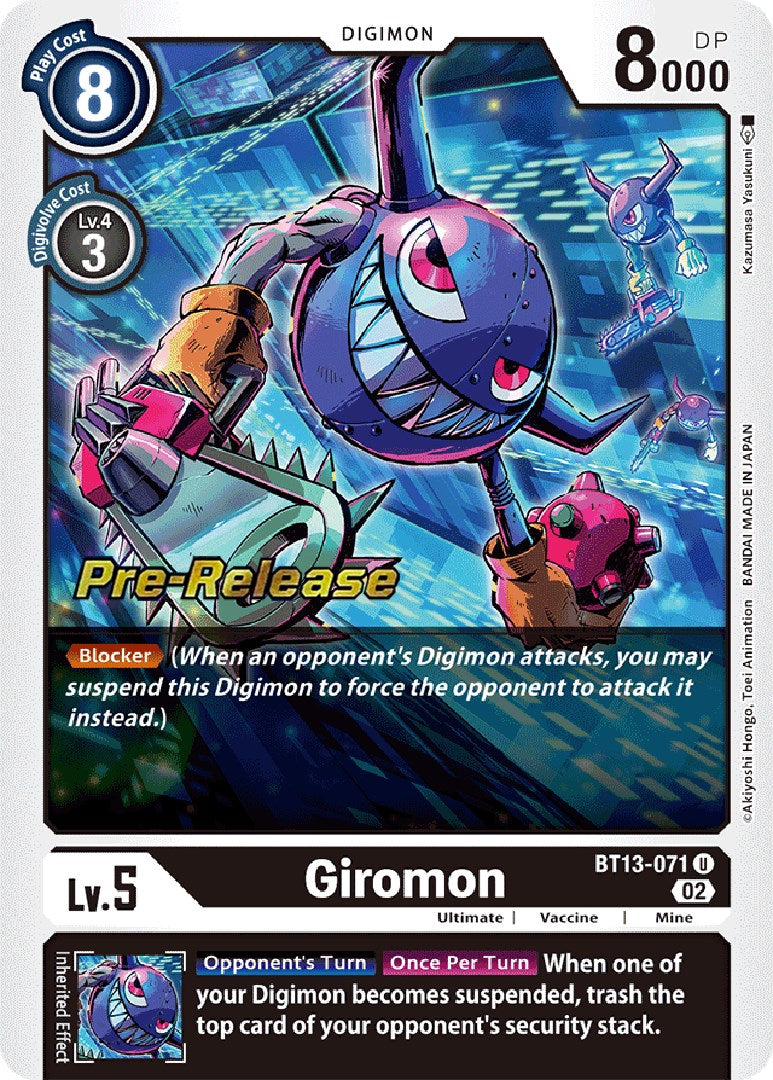 Giromon [BT13-071] [Versus Royal Knight Booster Pre-Release Cards] | Amazing Games TCG