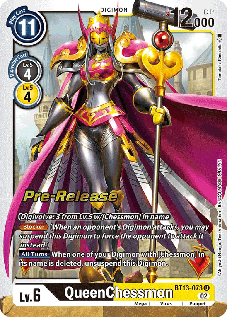 QueenChessmon [BT13-073] [Versus Royal Knight Booster Pre-Release Cards] | Amazing Games TCG