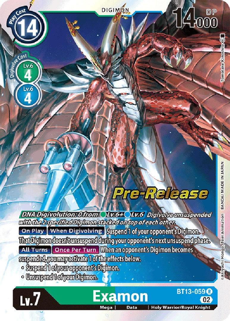 Examon [BT13-059] [Versus Royal Knight Booster Pre-Release Cards] | Amazing Games TCG