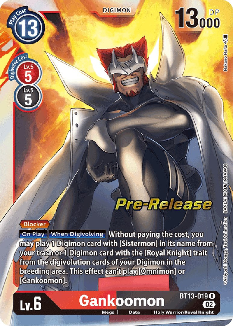 Gankoomon [BT13-019] [Versus Royal Knight Booster Pre-Release Cards] | Amazing Games TCG