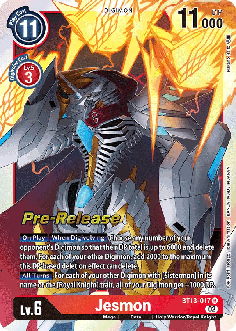 Jesmon [BT13-017] [Versus Royal Knight Booster Pre-Release Cards] | Amazing Games TCG