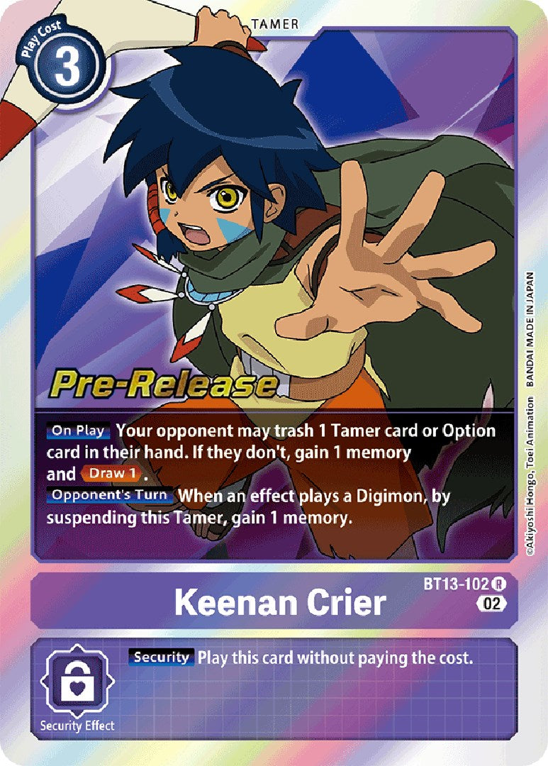 Keenan Crier [BT13-102] [Versus Royal Knight Booster Pre-Release Cards] | Amazing Games TCG