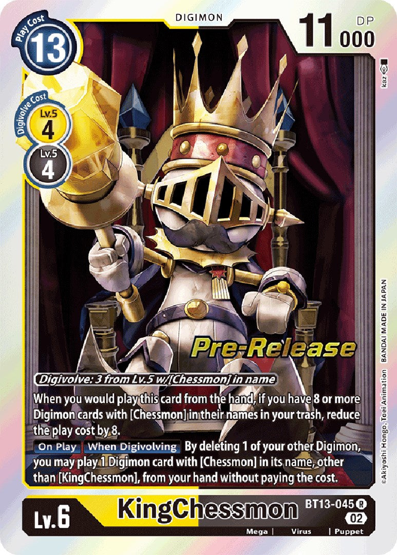 KingChessmon [BT13-045] [Versus Royal Knight Booster Pre-Release Cards] | Amazing Games TCG