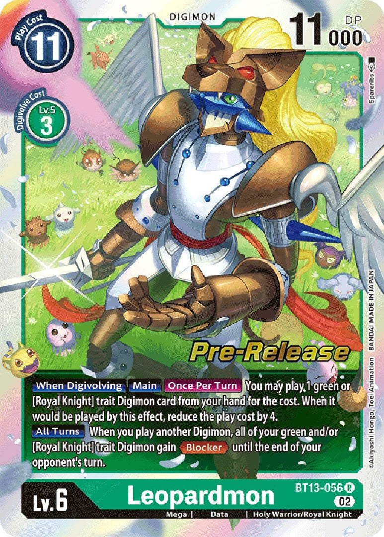 Leopardmon [BT13-056] [Versus Royal Knight Booster Pre-Release Cards] | Amazing Games TCG