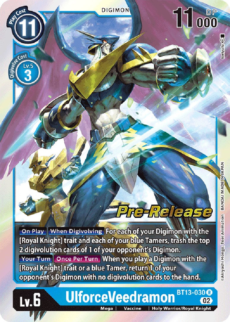 UlforceVeedramon [BT13-030] [Versus Royal Knight Booster Pre-Release Cards] | Amazing Games TCG