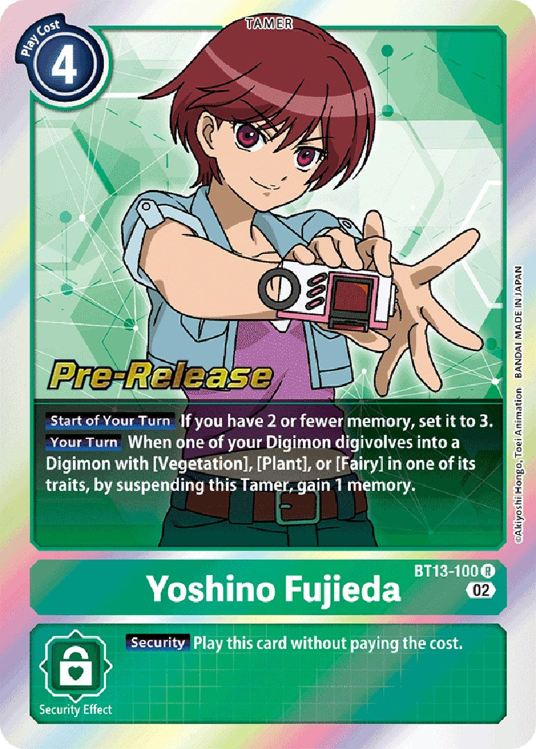 Yoshino Fujieda [BT13-100] [Versus Royal Knight Booster Pre-Release Cards] | Amazing Games TCG