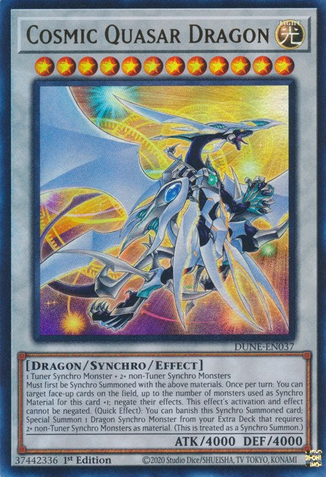 Cosmic Quasar Dragon [DUNE-EN037] Ultra Rare | Amazing Games TCG