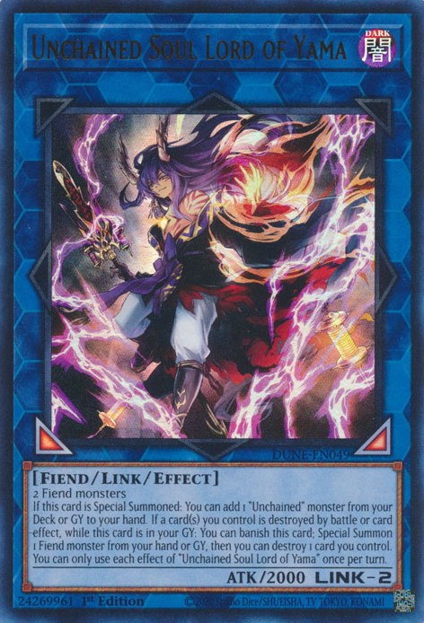 Unchained Soul Lord of Yama [DUNE-EN049] Ultra Rare | Amazing Games TCG