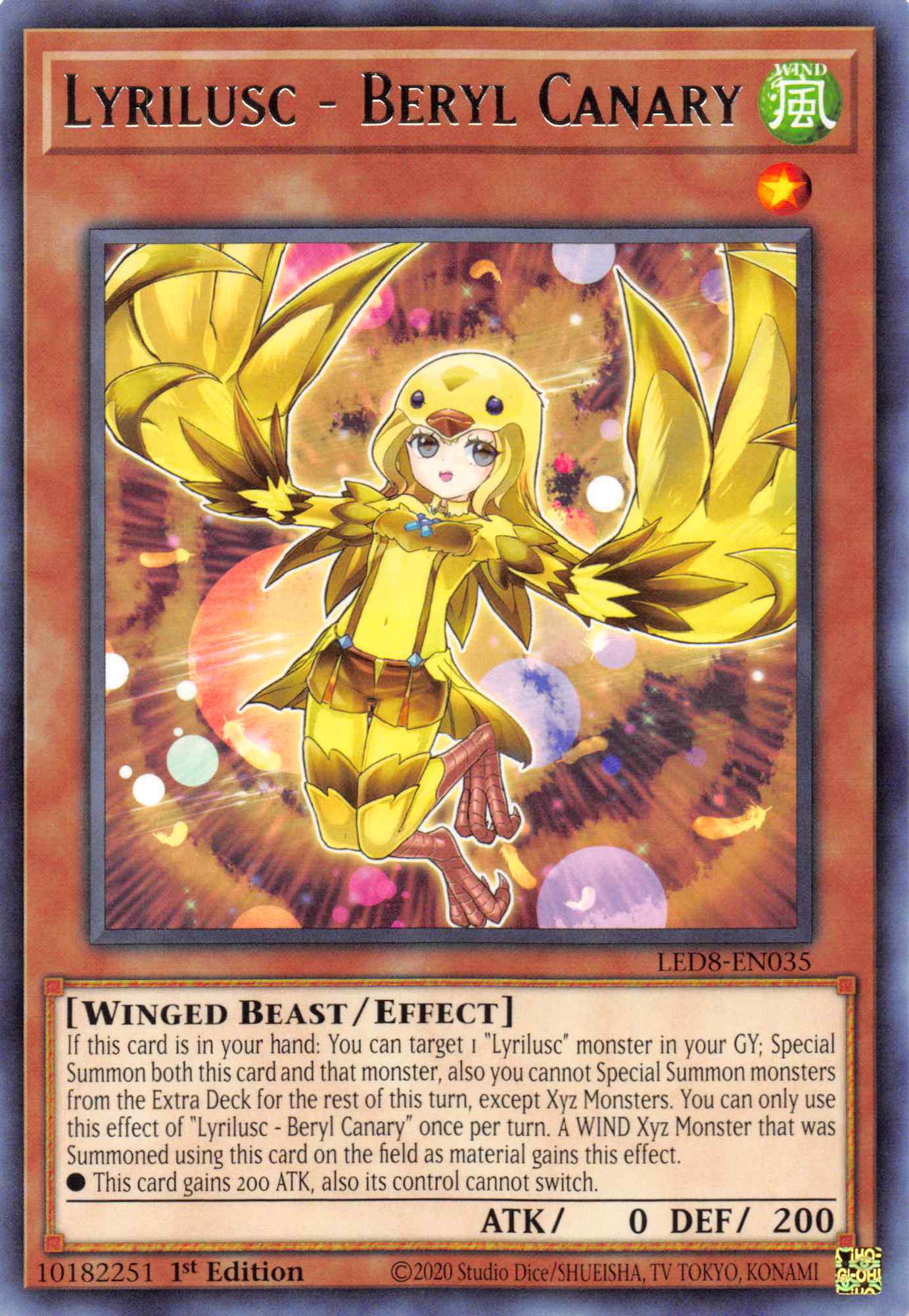 Lyrilusc - Beryl Canary [LED8-EN035] Rare | Amazing Games TCG