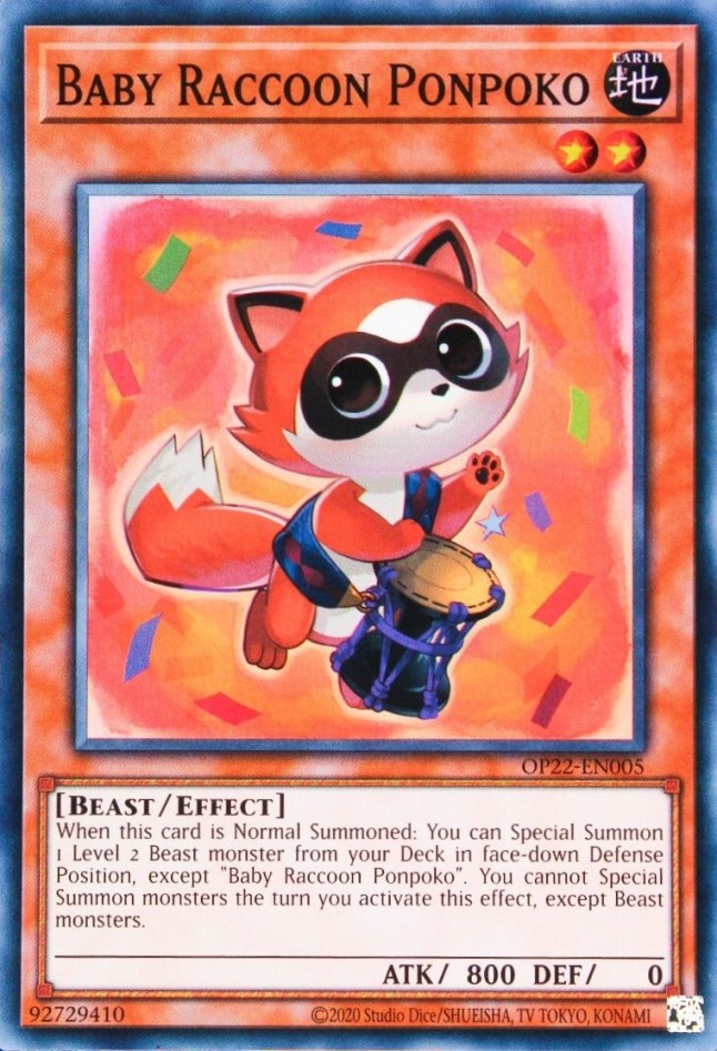 Baby Raccoon Ponpoko [OP22-EN005] Super Rare | Amazing Games TCG