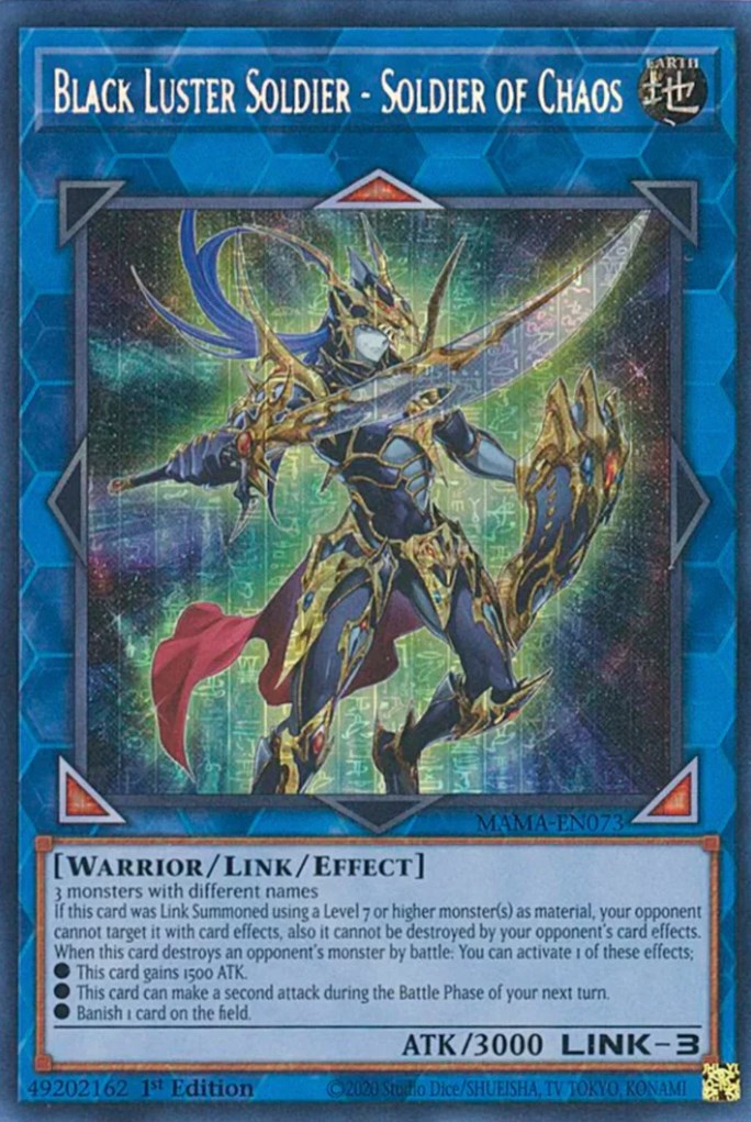 Black Luster Soldier - Soldier of Chaos [MAMA-EN073] Secret Pharaoh's Rare | Amazing Games TCG