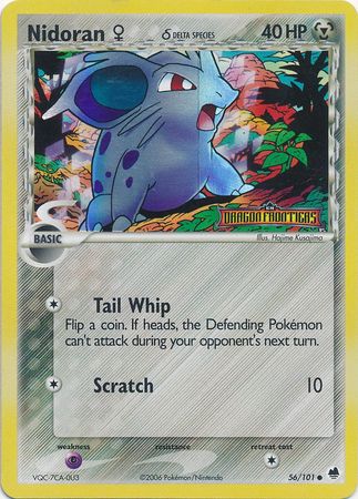 Nidoran (56/101) (Female) (Delta Species) (Stamped) [EX: Dragon Frontiers] | Amazing Games TCG