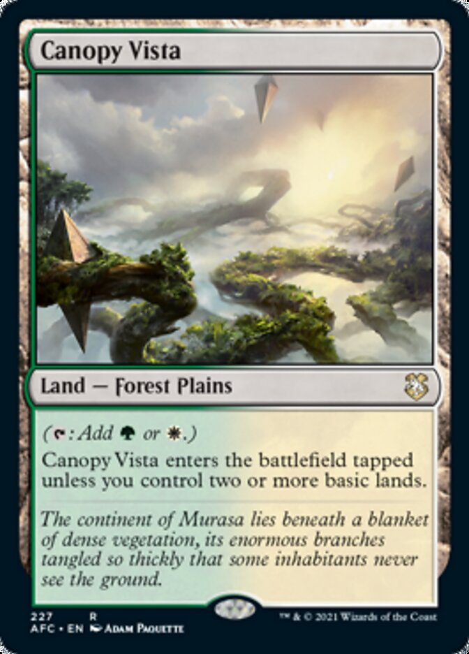 Canopy Vista [Dungeons & Dragons: Adventures in the Forgotten Realms Commander] | Amazing Games TCG