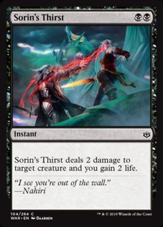 Sorin's Thirst [War of the Spark] | Amazing Games TCG