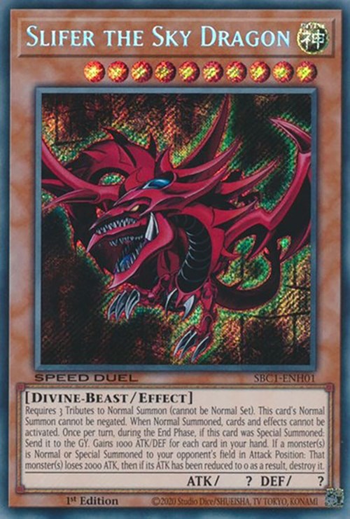 Slifer the Sky Dragon [SBC1-ENH01] Secret Rare | Amazing Games TCG