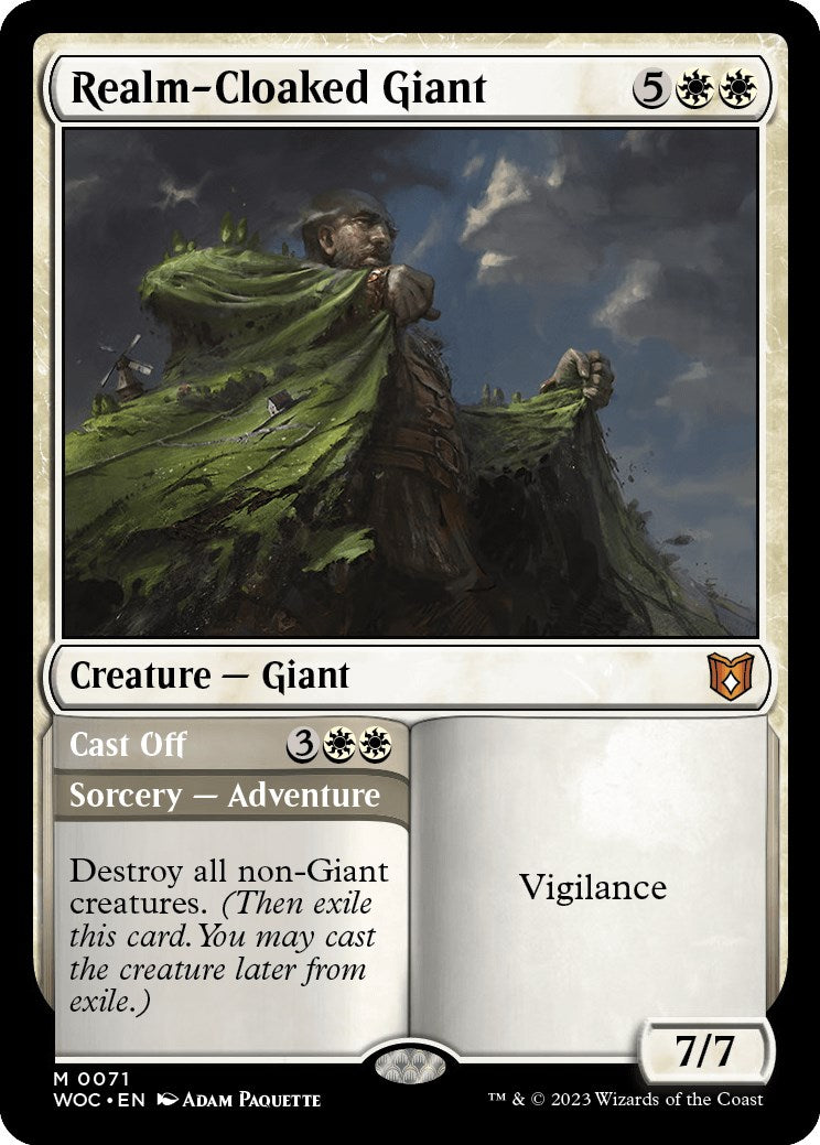 Realm-Cloaked Giant // Cast Off [Wilds of Eldraine Commander] | Amazing Games TCG