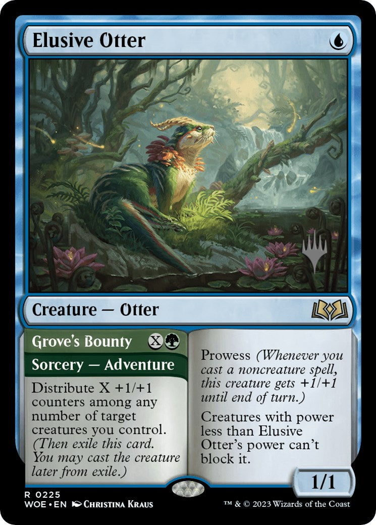 Elusive Otter // Grove's Bounty (Promo Pack) [Wilds of Eldraine Promos] | Amazing Games TCG