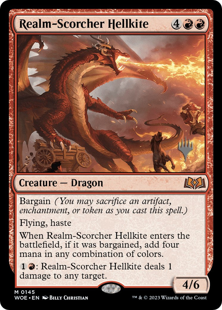 Realm-Scorcher Hellkite (Promo Pack) [Wilds of Eldraine Promos] | Amazing Games TCG