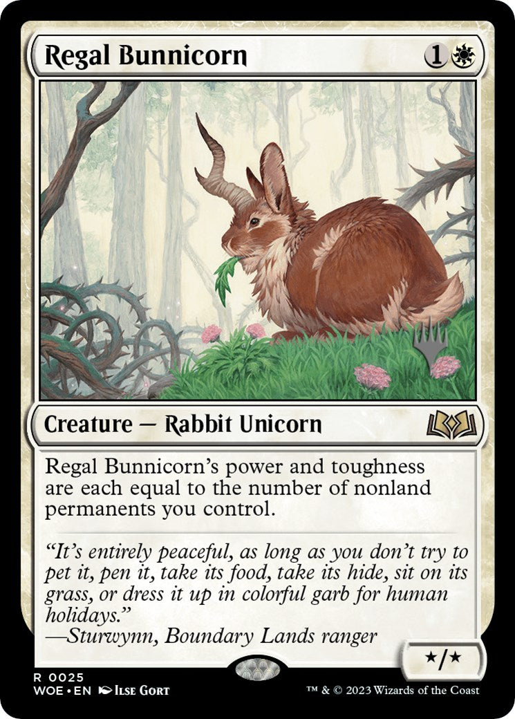 Regal Bunnicorn (Promo Pack) [Wilds of Eldraine Promos] | Amazing Games TCG