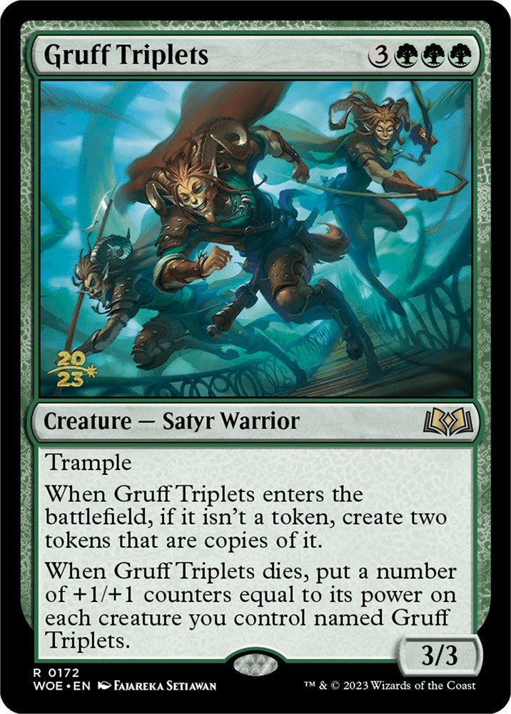 Gruff Triplets [Wilds of Eldraine Prerelease Promos] | Amazing Games TCG