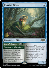 Elusive Otter // Grove's Bounty [Wilds of Eldraine Prerelease Promos] | Amazing Games TCG