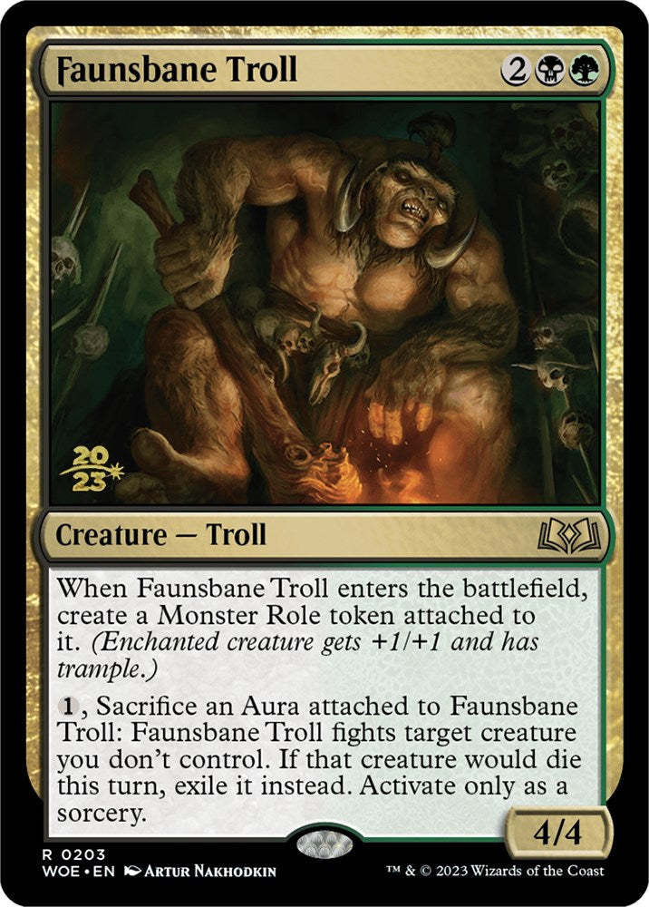 Faunsbane Troll [Wilds of Eldraine Prerelease Promos] | Amazing Games TCG