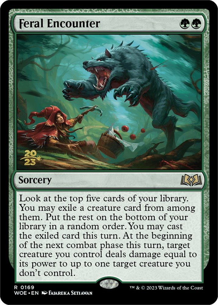 Feral Encounter [Wilds of Eldraine Prerelease Promos] | Amazing Games TCG