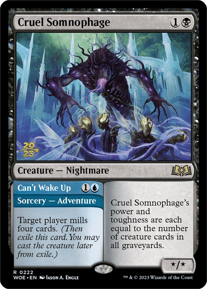 Cruel Somnophage // Can't Wake Up [Wilds of Eldraine Prerelease Promos] | Amazing Games TCG