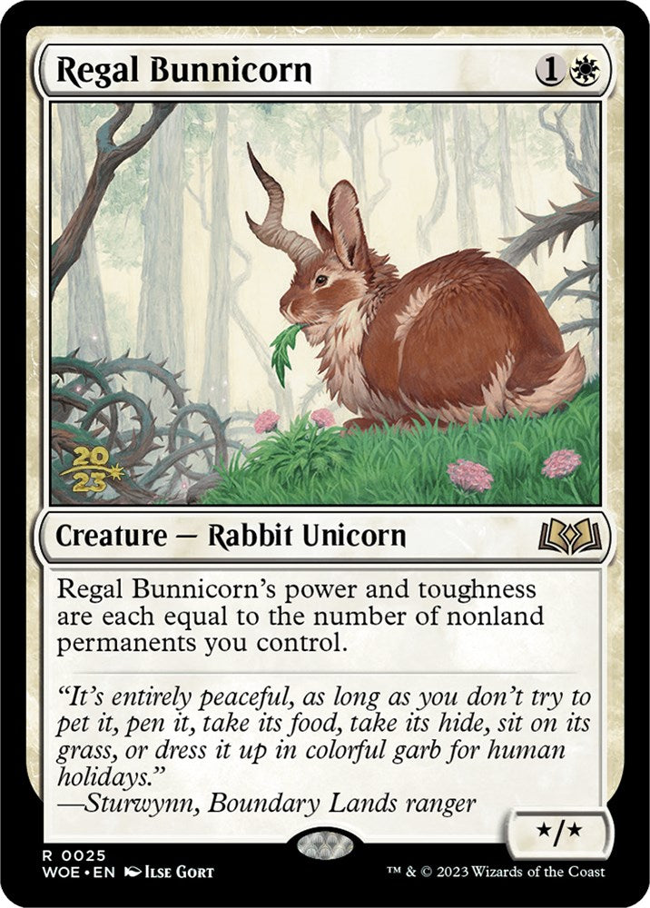 Regal Bunnicorn [Wilds of Eldraine Prerelease Promos] | Amazing Games TCG