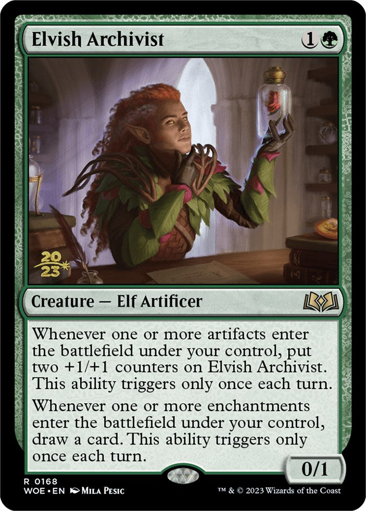 Elvish Archivist [Wilds of Eldraine Prerelease Promos] | Amazing Games TCG