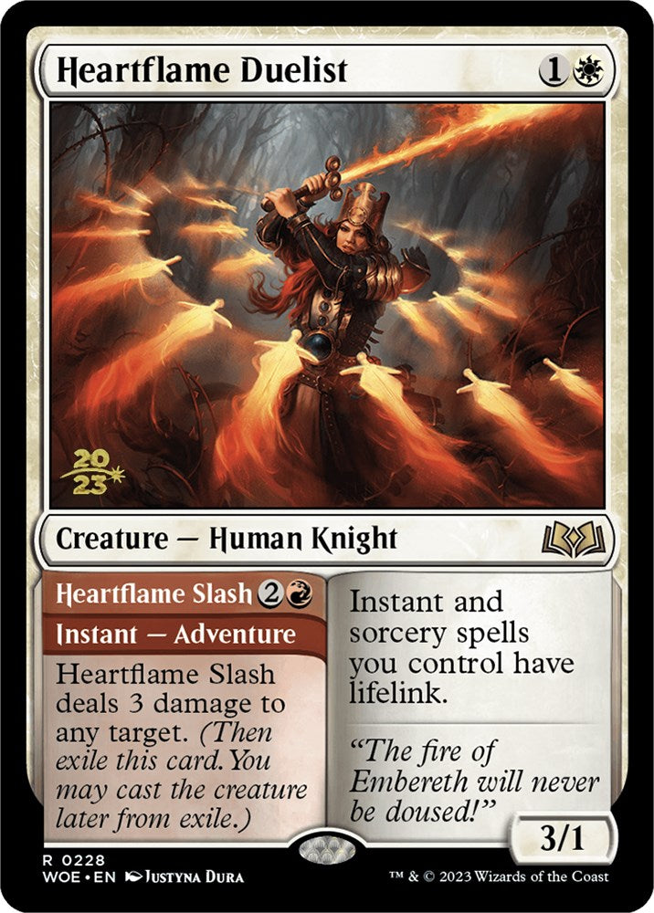 Heartflame Duelist // Heartflame Slash [Wilds of Eldraine Prerelease Promos] | Amazing Games TCG