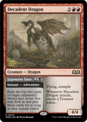 Decadent Dragon // Expensive Taste [Wilds of Eldraine Prerelease Promos] | Amazing Games TCG